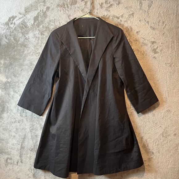 Eileen Fisher Women Black Ramie Blend Blazer Jacket Size Small - Picture 1 of 7